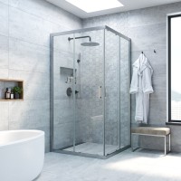 Душевой уголок Vegas Glass Za Novo ZA NOVO 120 07 01 профиль хром матовый, стекло прозрачное
