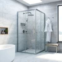 Душевой уголок Vegas Glass Za Novo ZA NOVO 120 07 01 профиль хром матовый, стекло прозрачное