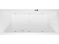 Акриловая ванна Excellent Heaven Slim Line 170x75 см, встраиваемая, с гидромассажем, белая, с каркасом, со сливом-переливом, фурнитура бронза
