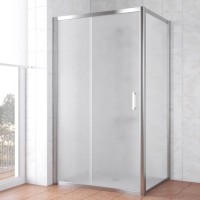 Душевой уголок Vegas Glass ZP+ZPV Tur Novo 130*80 08 10 профиль глянцевый хром, стекло сатин