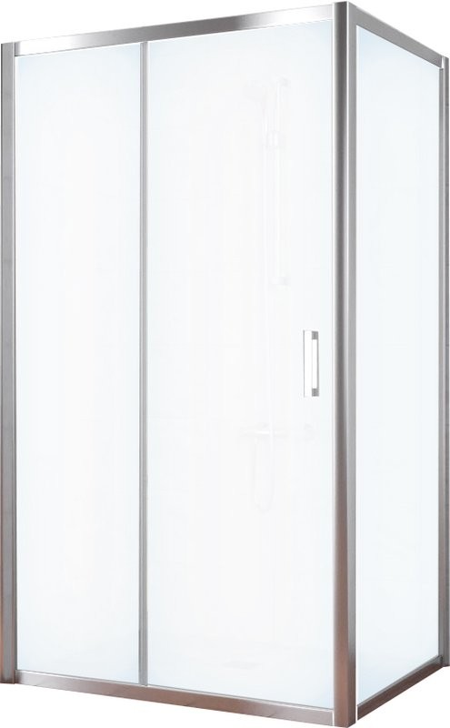 Душевой уголок Vegas Glass ZP+ZPV Tur Novo 130*80 08 10 профиль глянцевый хром, стекло сатин