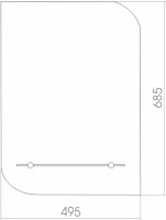 Зеркало Mixline Стиль Каприз-Люкс 49,5 фацет, с полкой