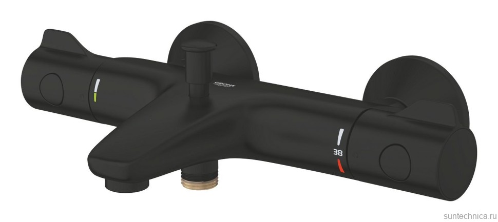 Термостат для ванны GROHE Grohtherm 800 внешнего монтажа, матовый черный (1022032430)