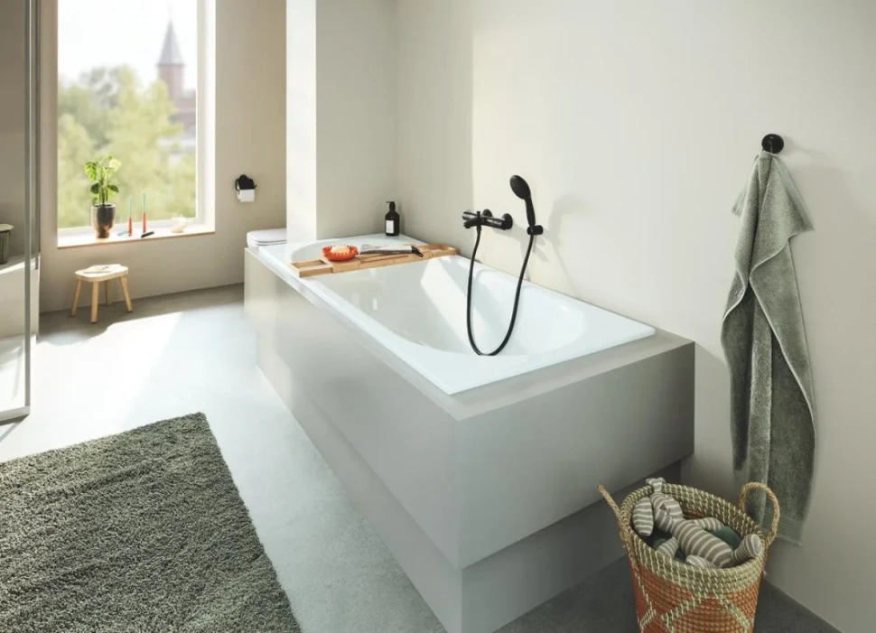 Термостат для ванны GROHE Grohtherm 800 внешнего монтажа, матовый черный (1022032430)