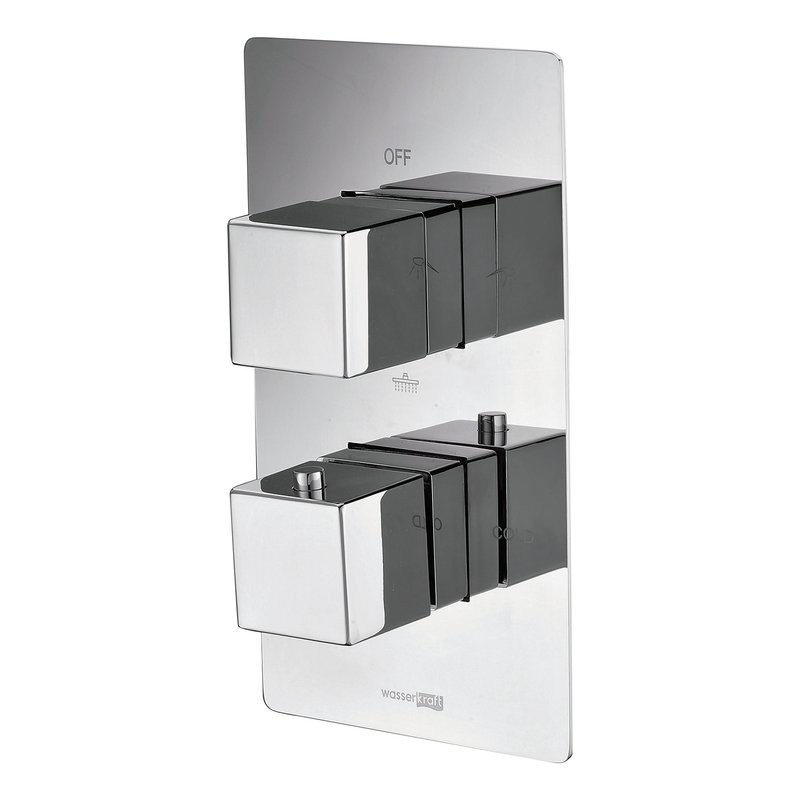 Термостатический смеситель встраиваемый Wasserkraft Alme 1544 Termo С ВНУТРЕННЕЙ ЧАСТЬЮ, для ванны с душем
