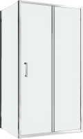 Душевой уголок Abber Schwarzer Diamant AG301105-S605 110x60, профиль хром, стекло прозрачное