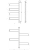 Полотенцесушитель электрический Сунержа Парео 4.0 32-0823-0978 100x50 см, скрытое подключение, золотой шелк, E-образный
