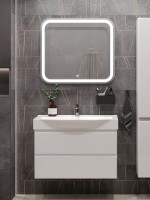 Мебель для ванной комнаты SanStar Arista 105 подвесная, глянцевая белая, раковина Элвис 105