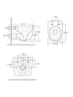 Унитаз подвесной Boheme Flow 969-SET-B безободковый, с микролифтом, матовый черный
