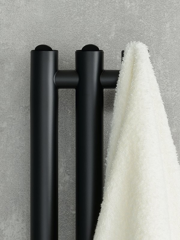 Полотенцесушитель электрический Сунержа Терция 4.0 31-0883-1506 150x15 см, подключение справа, скрытое подключение справа, матовый черный, I-образный