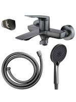 Смеситель для ванны с душем AZARIO Lursy AZ-K3049GR серый графит Смеситель для ванны с душем AZARIO Lursy AZ-K3049GR серый графит