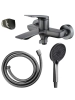 Смеситель для ванны с душем AZARIO Lursy AZ-K3049GR серый графит Смеситель для ванны с душем AZARIO Lursy AZ-K3049GR серый графит