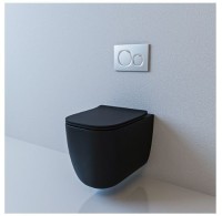 Подвесной унитаз Esbano Garant ESUPGARABM безободковый чёрный матовый в комплекте с сиденьем с микролифтом