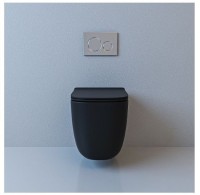 Подвесной унитаз Esbano Garant ESUPGARABM безободковый чёрный матовый в комплекте с сиденьем с микролифтом