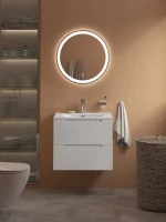 Тумба с раковиной BelBagno Etna 39 60 bianco lucido, раковина BB-8099-3-60