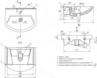 Тумба с раковиной Dreja Alfa 55 подвесная, белый глянец