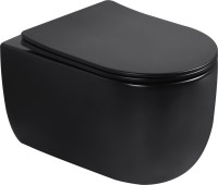 Унитаз подвесной Abber Bequem AC1104TMB безободковый, с микролифтом, матовый черный