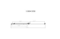 Душевая дверь в нишу Vincea Slim-N VDS-4SN110CLG 110 см, профиль вороненая сталь, стекло прозрачное
