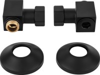 Полотенцесушитель водяной Secado Корсико 1 КСП 85x55 см, матовый черный, лесенка, с полкой