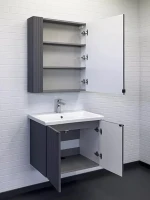 Мебель для ванной комнаты Comforty Лима 70П подвесная, антрацит