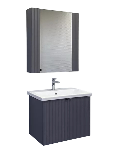 Мебель для ванной комнаты Comforty Лима 70П подвесная, антрацит