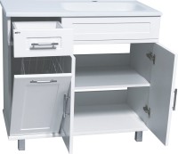 Тумба с раковиной Misty Купер 90 R с бельевой корзиной