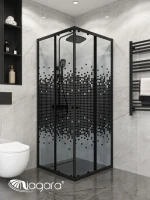 Душевая перегородка Niagara Eco NG-1008-14QBLACK (80х80x190 см)