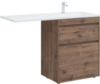 Тумба с раковиной Aquanet Токио 68 R напольная, дуб веллингтон, под стиральную машину