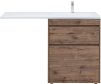 Тумба с раковиной Aquanet Токио 68 R напольная, дуб веллингтон, под стиральную машину