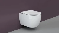Комплект Ceramicanova Унитаз подвесной Play CN3001 безободковый, с микролифтом + Инсталляция Balance CN121001MB с кнопкой Circle матовой черной
