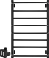 Полотенцесушитель электрический Secado Модена 2 85x55 см, скрытое подключение слева, матовый черный, лесенка