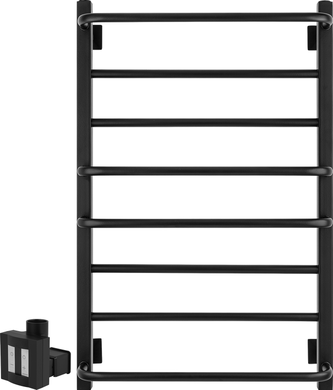 Полотенцесушитель электрический Secado Модена 2 85x55 см, скрытое подключение слева, матовый черный, лесенка