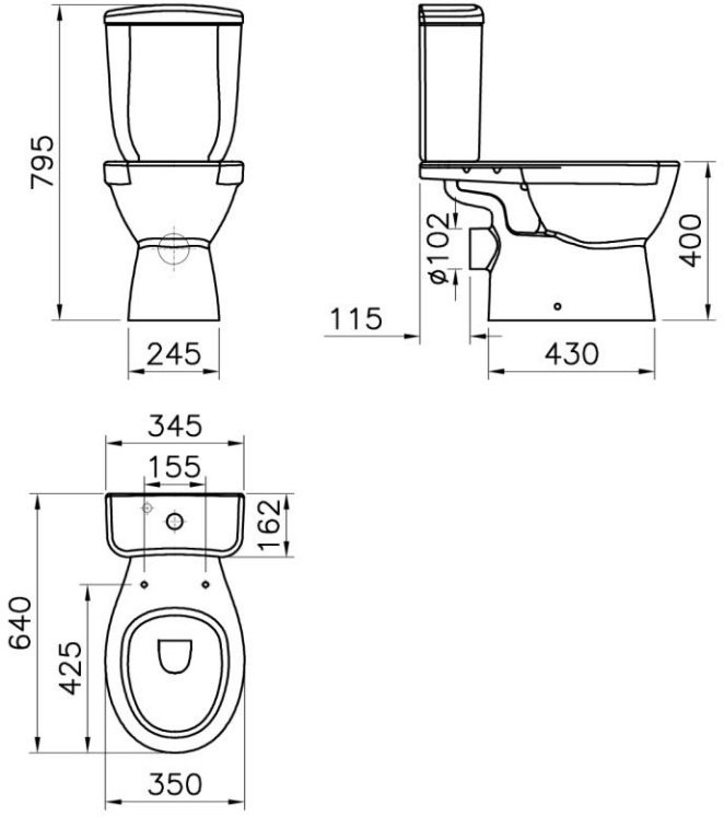Унитаз-компакт напольный Jacob Delafon July