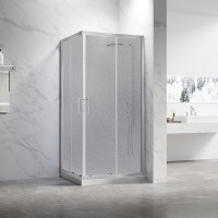 Душевой уголок Veconi Rovigo RV-27CH 90х90 см, профиль хром, стекло текстурное pear