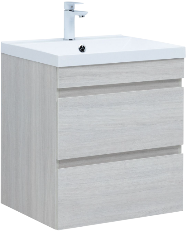 Тумба с раковиной Aquanet Нота new 60 подвесная, дуб холден