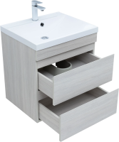 Тумба с раковиной Aquanet Нота new 60 подвесная, дуб холден