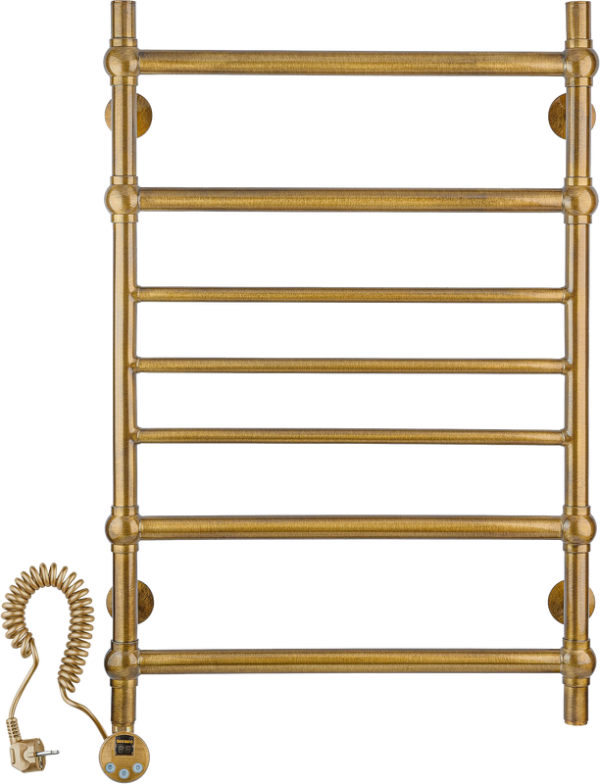 Полотенцесушитель электрический Secado Флоренция 4 85x55 см, подключение слева, бронза, лесенка, латунь