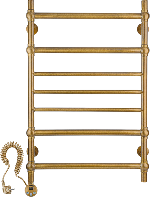Полотенцесушитель электрический Secado Флоренция 4 85x55 см, подключение слева, бронза, лесенка, латунь
