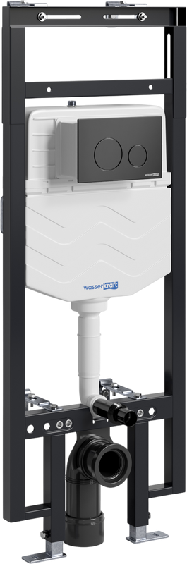 Система инсталляции для унитазов Wasserkraft Dinkel 58TLT.010.ME.MB02 с кнопкой смыва матовой черной