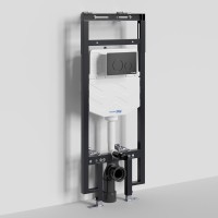 Система инсталляции для унитазов Wasserkraft Dinkel 58TLT.010.ME.MB02 с кнопкой смыва матовой черной