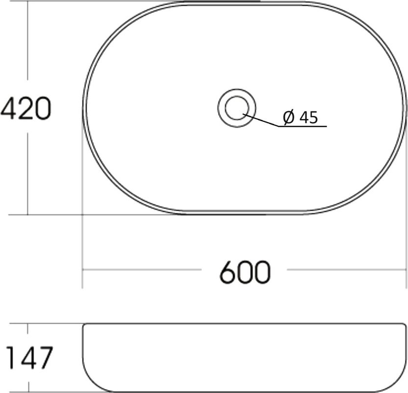 Тумба с раковиной Orange Line 100 подвесная, 2 ящика, матовая черная с раковиной B04-600W
