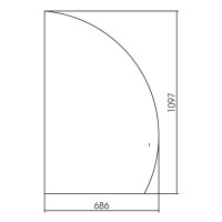 Зеркало Abber Teil AG6504SR 69х110 см, с подсветкой