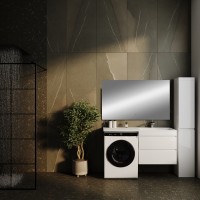 Мебель для ванной комнаты Style Line Даллас 130 R Люкс Plus подвесная, зеркало DIWO Элиста