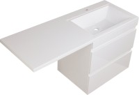 Мебель для ванной комнаты Style Line Даллас 130 R Люкс Plus подвесная, зеркало DIWO Элиста