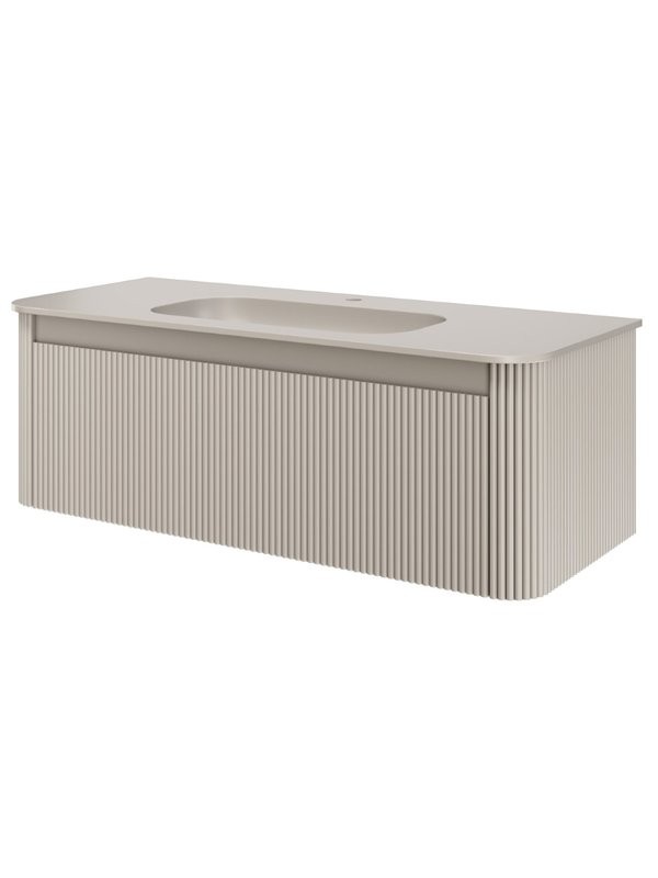 Тумба с раковиной Armadi Art Voi 120 подвесная, рифленая, cashmere