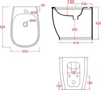 Биде напольное ArtCeram Atelier AZB002 01 00/ATB 002 01 00 белое