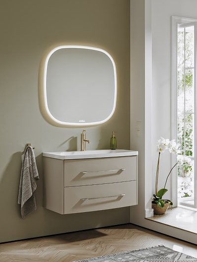 Тумба под раковину без столешницы Aqwella 5 stars Neringa 80 подвесная, морская дюна