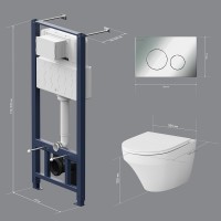 Комплект 5 в 1 AM.PM Inspire IS49051.501700 с сиденьем микролифт