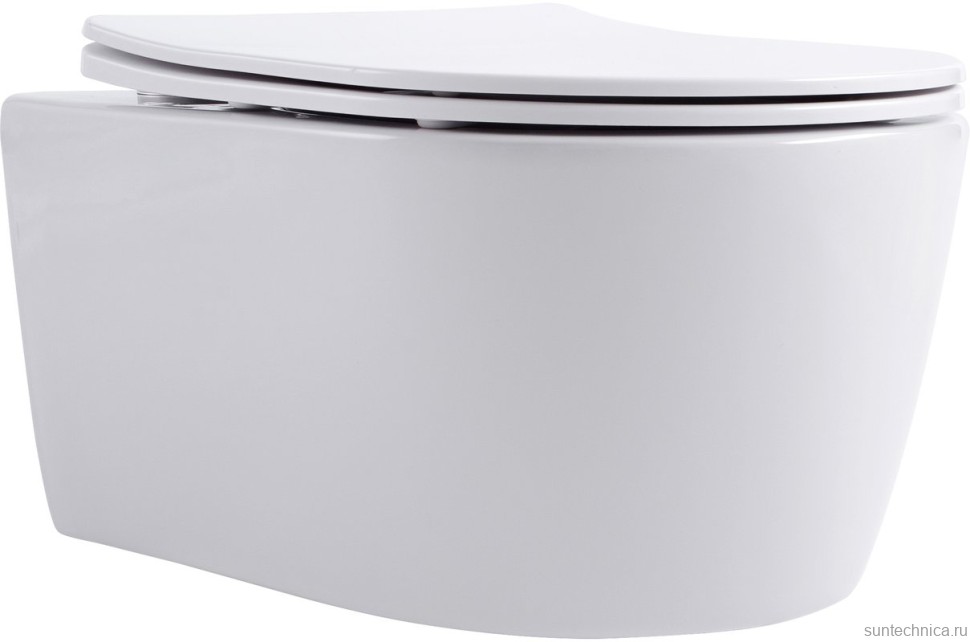 Унитаз подвесной Aquanet Smart 276395 безободковый, с микролифтом