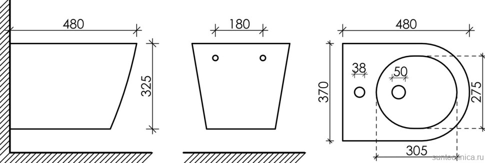 Биде подвесное Ceramicanova Forma CN3012